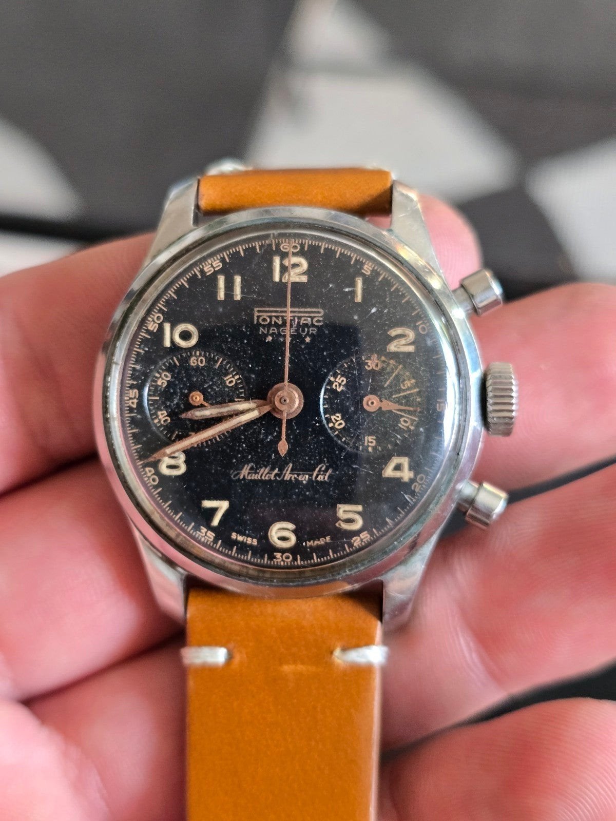 Pontiac Nageur horloge, Ophalen of Verzenden