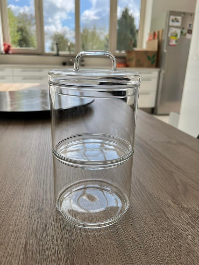 Glazen stapelpotjes met deksel, Ophalen, Nieuw