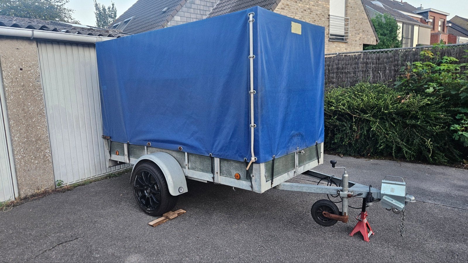 Stevige Enkelas Aanhangwagen met Hoge Huif, Auto diversen, Aanhangers en Bagagewagens, Ophalen, Zo goed als nieuw