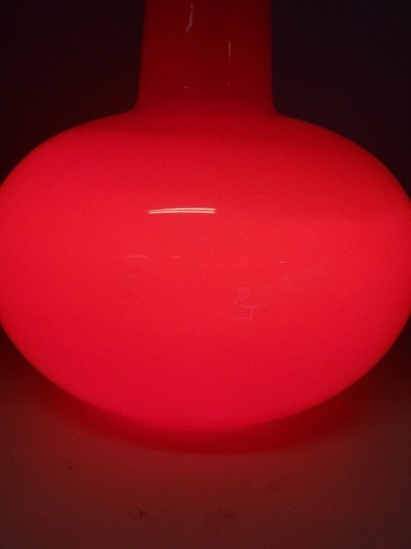 Lampe suspendue vintage rouge Massive des années 1960, Enlèvement