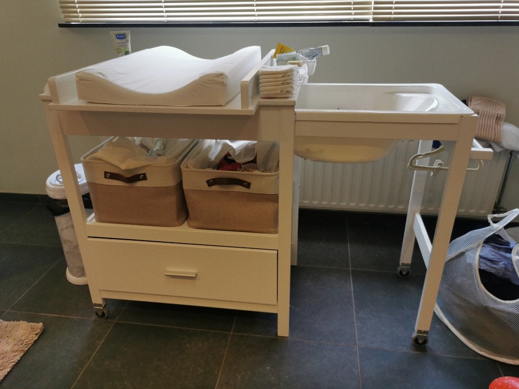 Verzorgingstafel met badje, Enfants & Bébés, Bains & Soins, Autres marques, Comme neuf, Enlèvement, Autres types