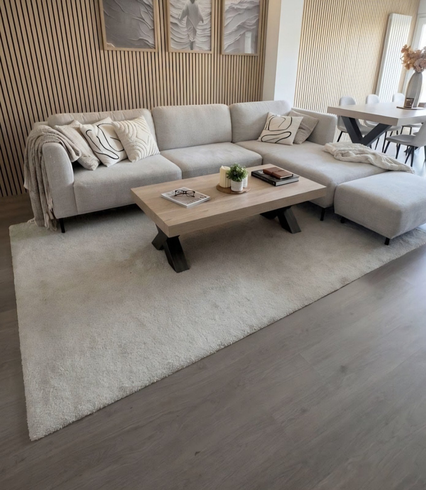 Canapé d'angle + pouf (disponible immédiatement), Maison & Meubles, Enlèvement