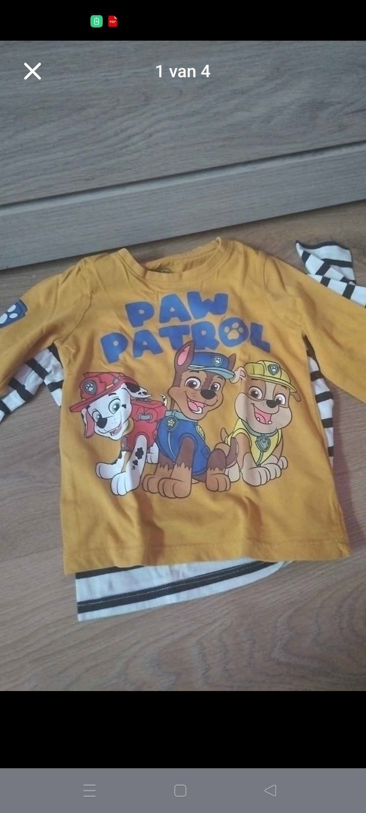 4 paw patrol t-shirts maat 104, Kinderen en Baby's, Ophalen, Zo goed als nieuw, Shirt of Longsleeve