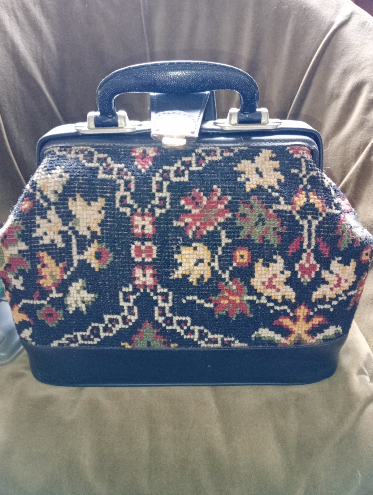 vintage gobelin tasje, Ophalen, Overige materialen