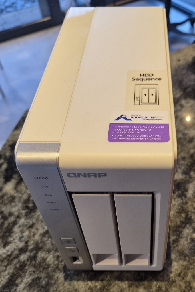 QNAP NAS TS-231P met 2x 2TB HD, Computers en Software, Ophalen, Gebruikt