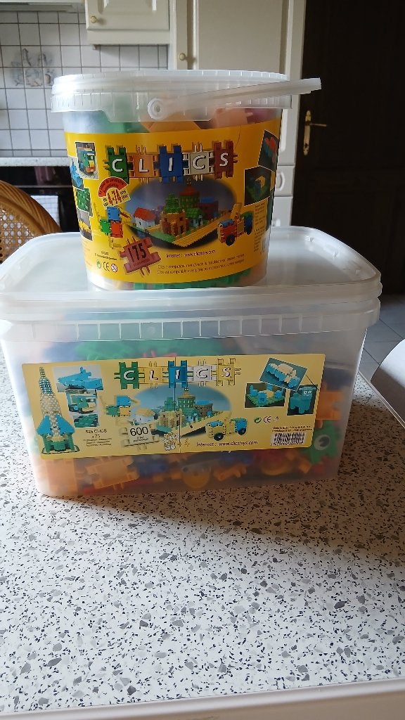 Clics blokjes alle kleuren, Kinderen en Baby's, Ophalen, Zo goed als nieuw, Bouwen