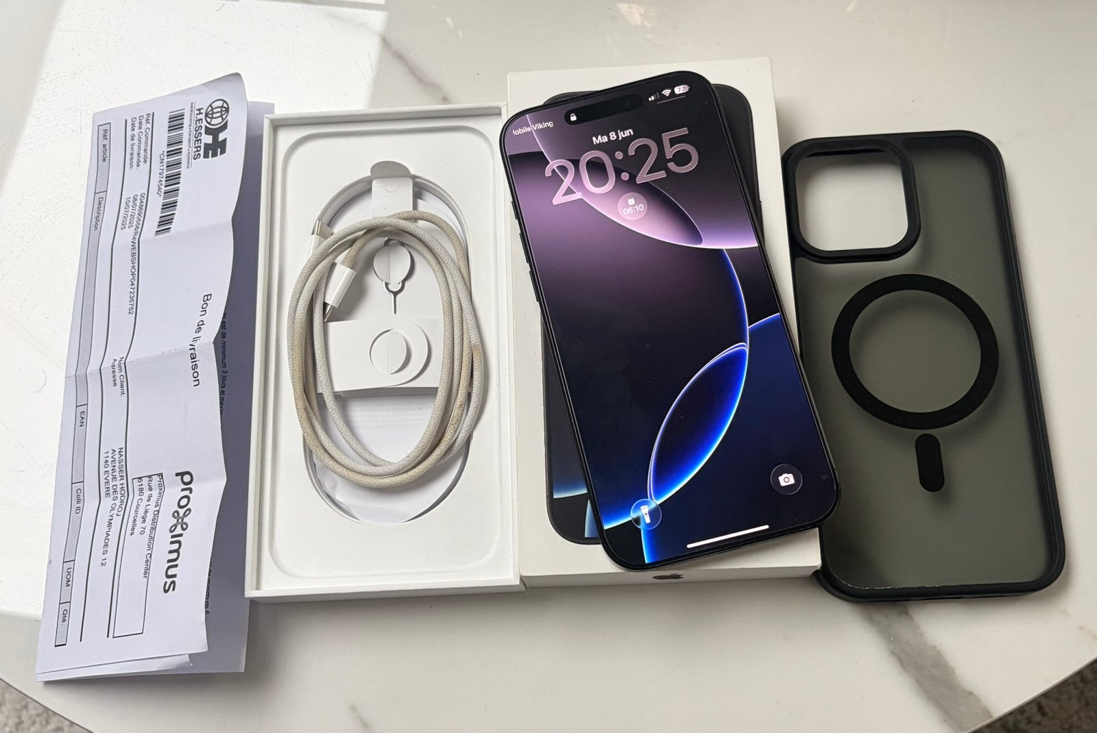 Iphone 16 pro max 256gb, Télécoms, Téléphonie mobile | Housses, Coques & Façades | Apple iPhone, Enlèvement, Comme neuf, IPhone 16