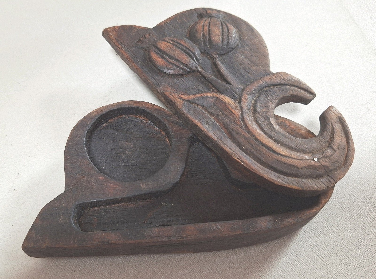 Ancienne 1boite fumeur opium asiatique, Antiquités & Art, Art | Sculptures & Bois, Enlèvement ou Envoi, Bois