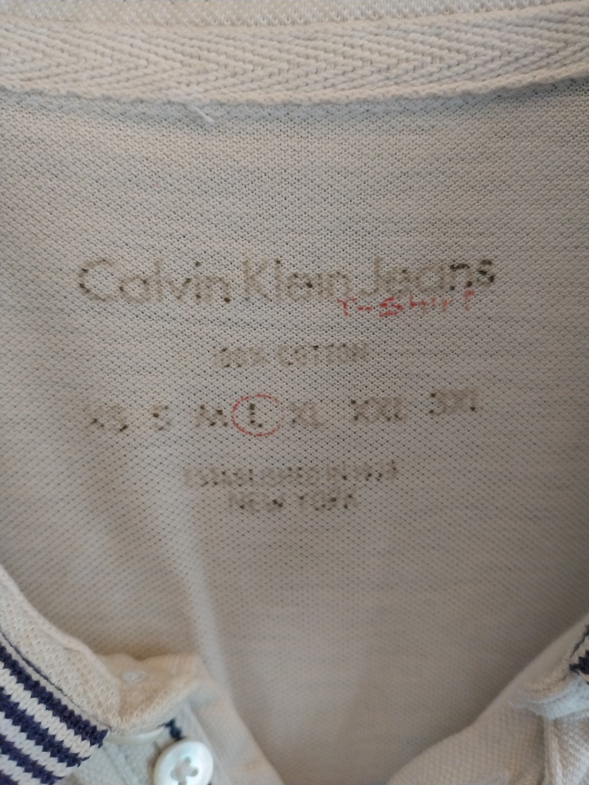 Calvin klein Polo large ( of 4 stuks samen voor 55 euro ), Kleding | Heren, Polo's, Ophalen of Verzenden, Beige
