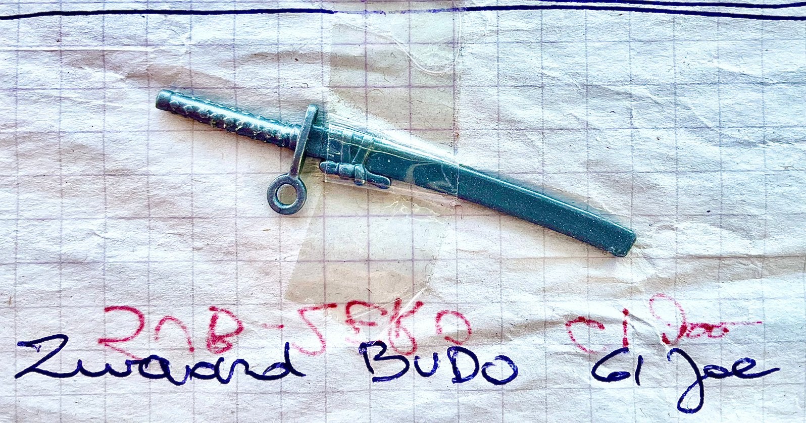 Épée vintage de GI Joe BUDO le Samouraï 1988, Enlèvement ou Envoi, Utilisé, Argent
