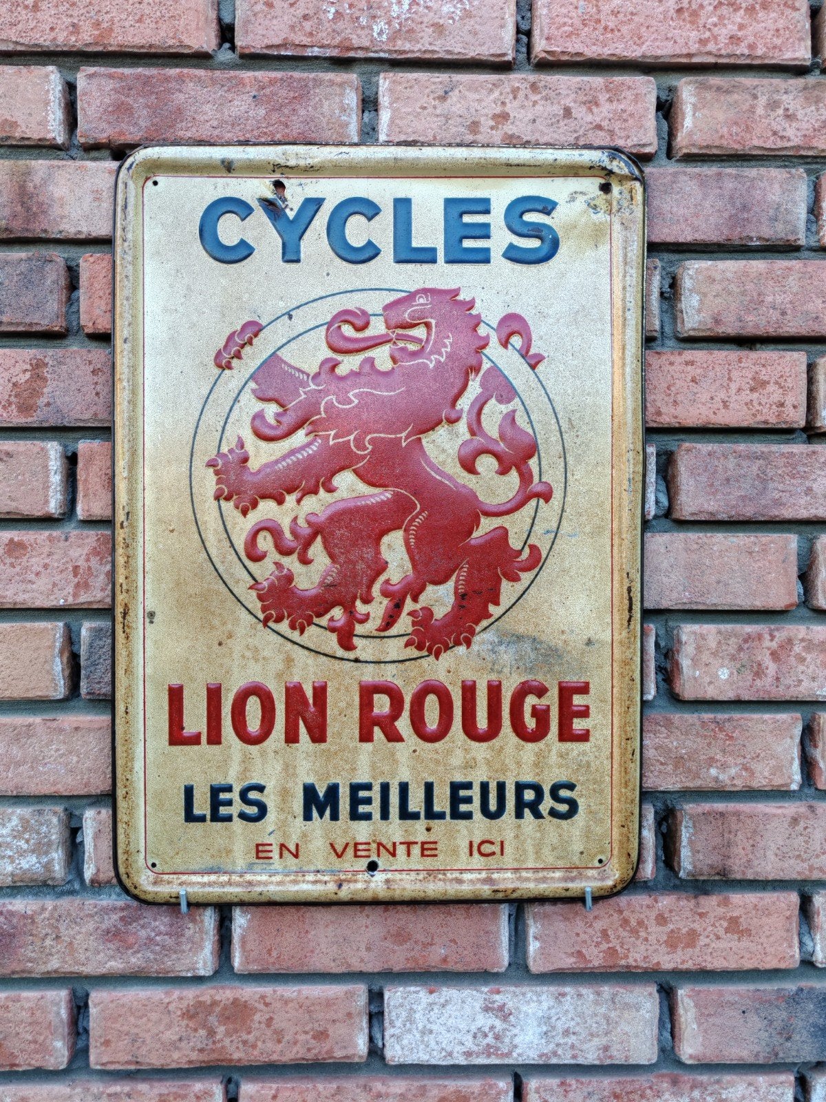 Lion Rouge reclamebord, Enlèvement, Utilisé, Panneau publicitaire