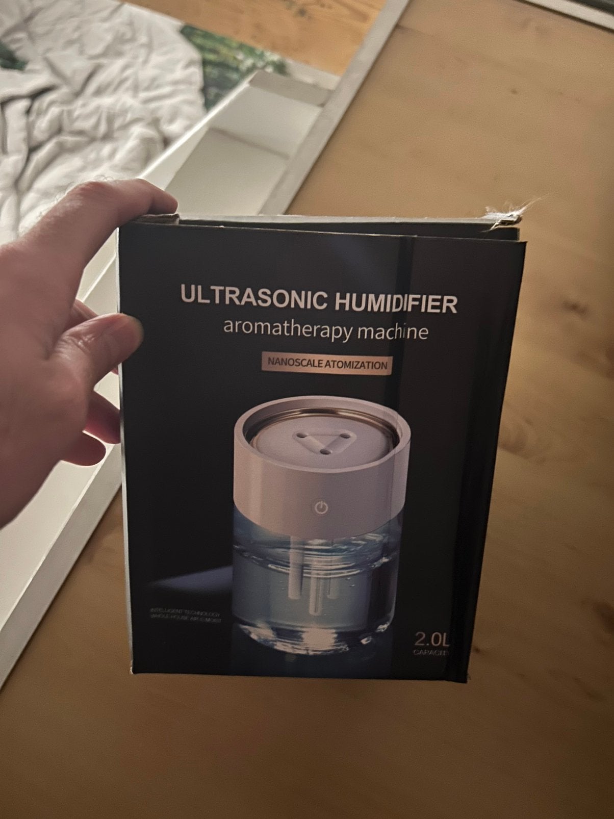 Ultrasone luchtbevochtiger 2L – Aromatherapie – USB – Wit, Ophalen, Zo goed als nieuw, Luchtbevochtiger