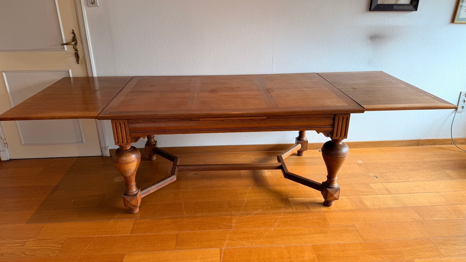 Uitschuifbare eiken eettafel – 160 tot 274 cm, Ophalen, Zo goed als nieuw, Eikenhout
