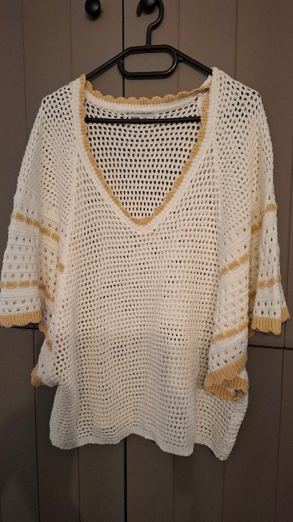 Nieuwe gehaakte trui, Kleding | Dames, Truien en Vesten, Ophalen, Wit, Nieuw, Maat 42/44 (L)