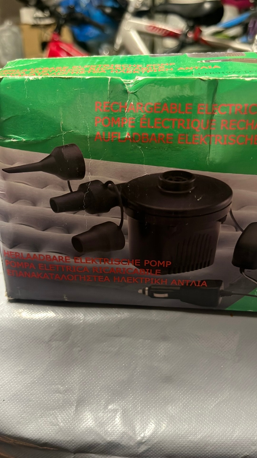Pompe electrique rechargeable, Caravans en Kamperen, Luchtpompen, Ophalen, Zo goed als nieuw, Elektrisch