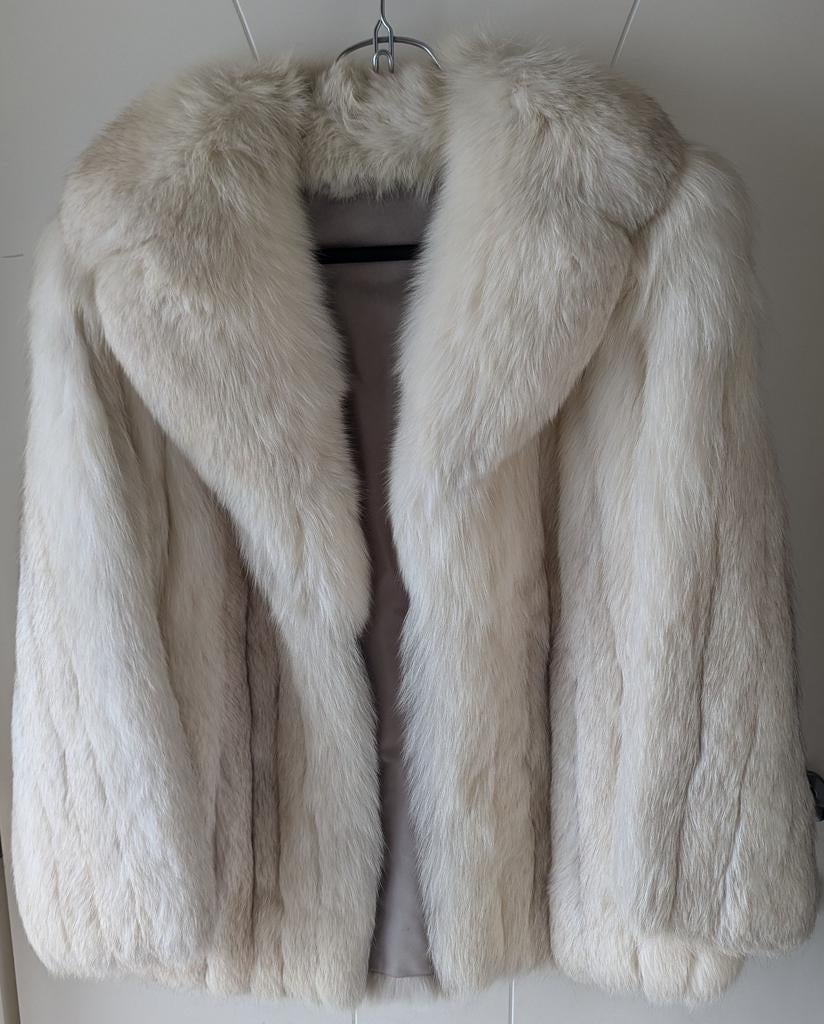 Exclusieve bontjas uit witte poolvos (nieuwstaat), Kleding | Dames, Ophalen of Verzenden, Maat 38/40 (M)