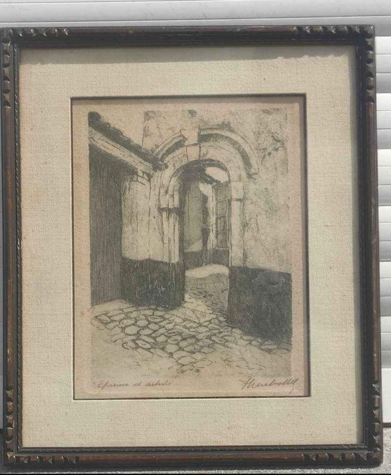 eau forte epreuve d artiste signe, Antiquités & Art, Enlèvement ou Envoi