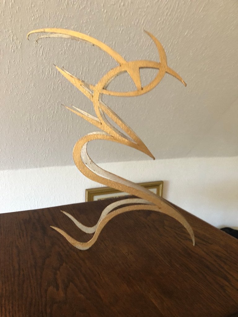 Abstract Modern Design Object, Or, Objet, Enlèvement, 40 cm