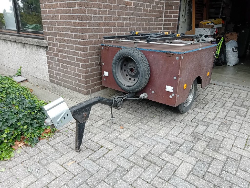 kleine aanhangwagen met fietsrek, Auto diversen, Aanhangers en Bagagewagens, Ophalen, Gebruikt