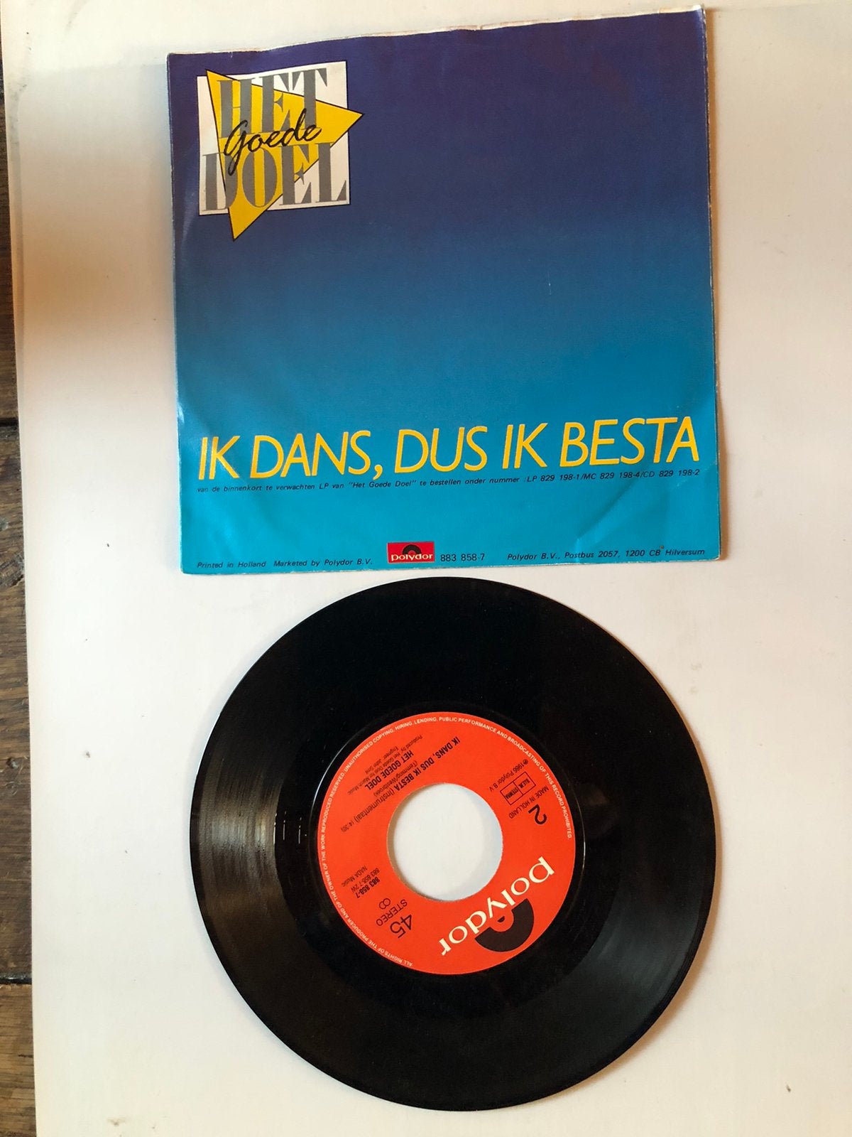 Het Goede Doel: ik dans , dus ik besta ( 1986), Cd's en Dvd's, Vinyl Singles, Verzenden, Zo goed als nieuw