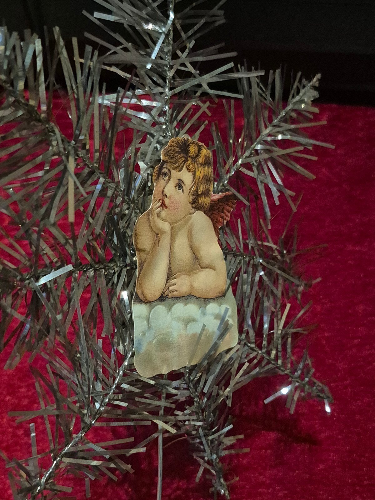 antieke kerstbal met kuif., Ophalen of Verzenden, Gebruikt