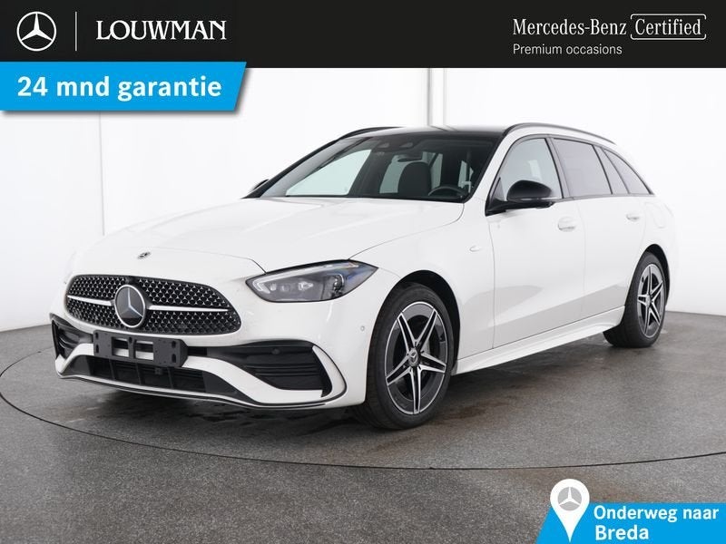 Mercedes-Benz C 300 Estate e AMG Plug-In Hybride | AMG Line, Auto's, Automaat, Zwart, Wit, 13 g/km