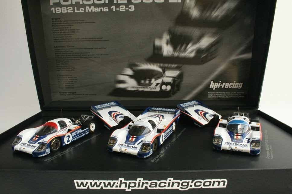 HPI 1/43 Porsche 956L - Le Mans 1982 (Rothmans-set), Ophalen of Verzenden, Nieuw, Auto, Overige merken