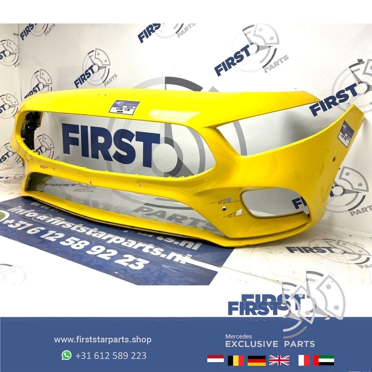 W177 BUMPER Mercedes A Klasse AMG VOORBUMPER WIT GRIJS ZWART, Utilisé, -, Avant, -