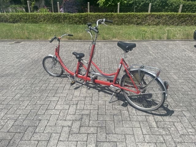 tandem, Fietsen en Brommers, Fietsen | Tandems, Ophalen, Minder dan 10 versnellingen, Gebruikt, Minder dan 49 cm