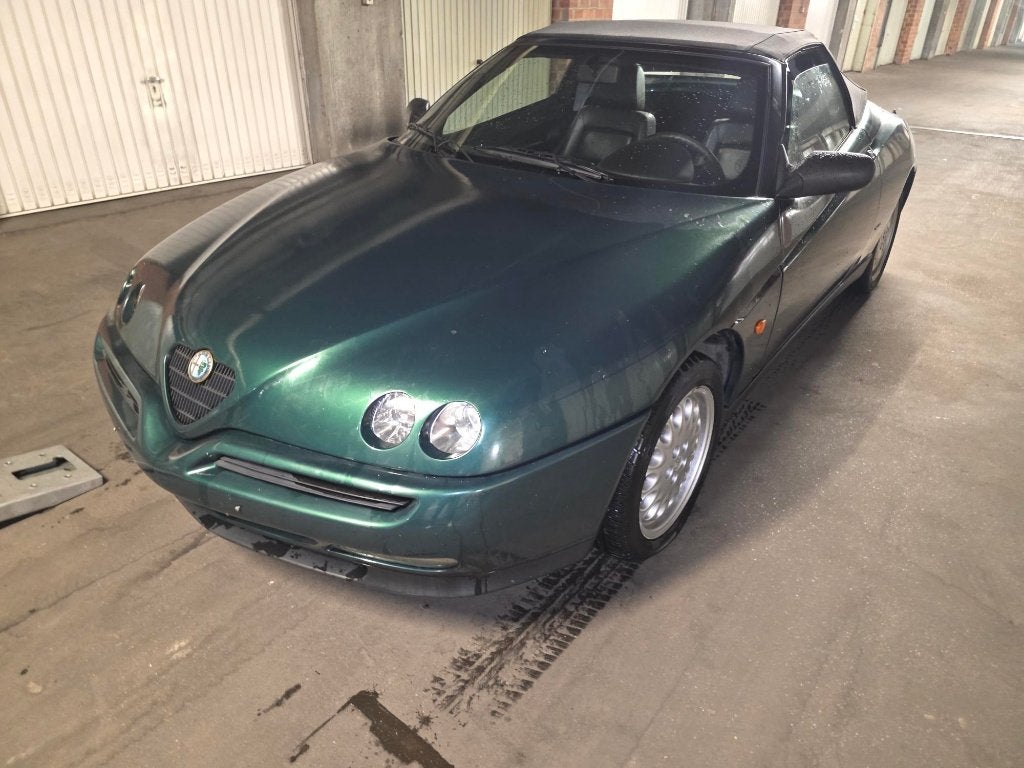 alfa roméo spider 3000v6, Autos, Cuir, Achat, Boîte manuelle, Noir