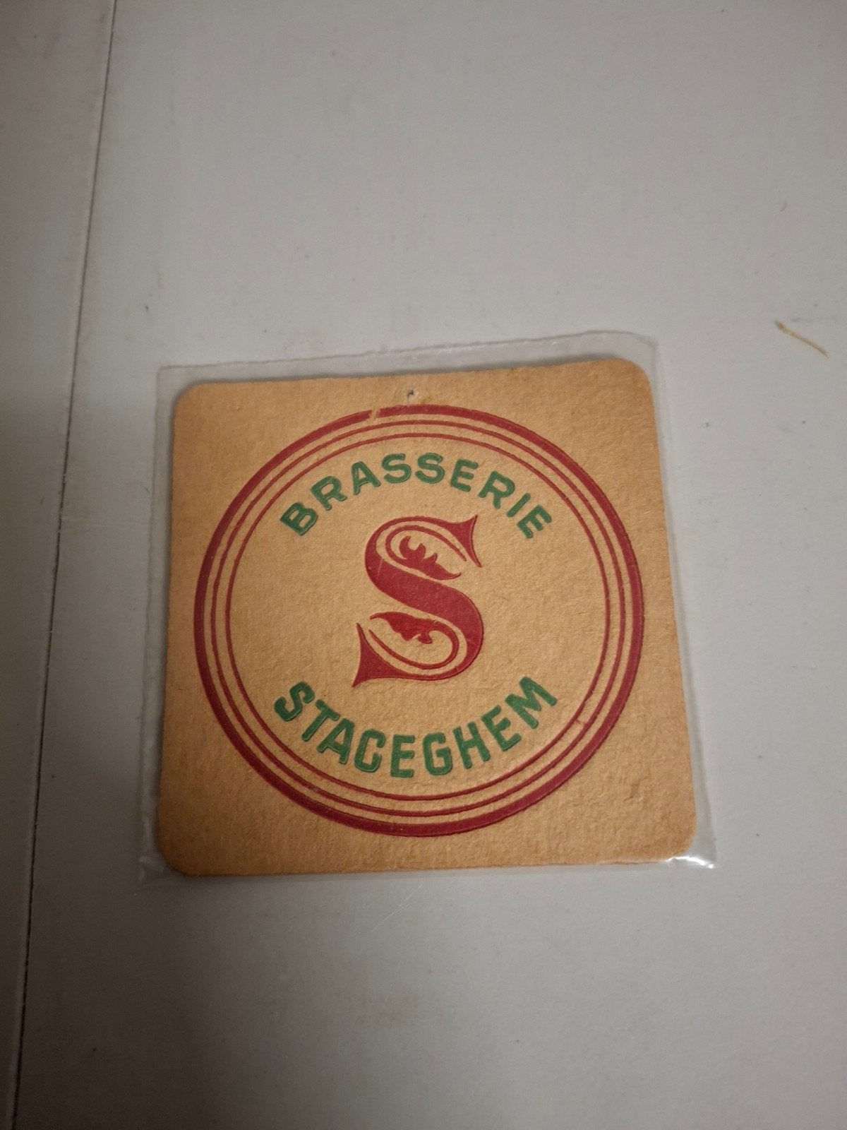 oud bierviltje staceghem, Verzamelen, Ophalen of Verzenden