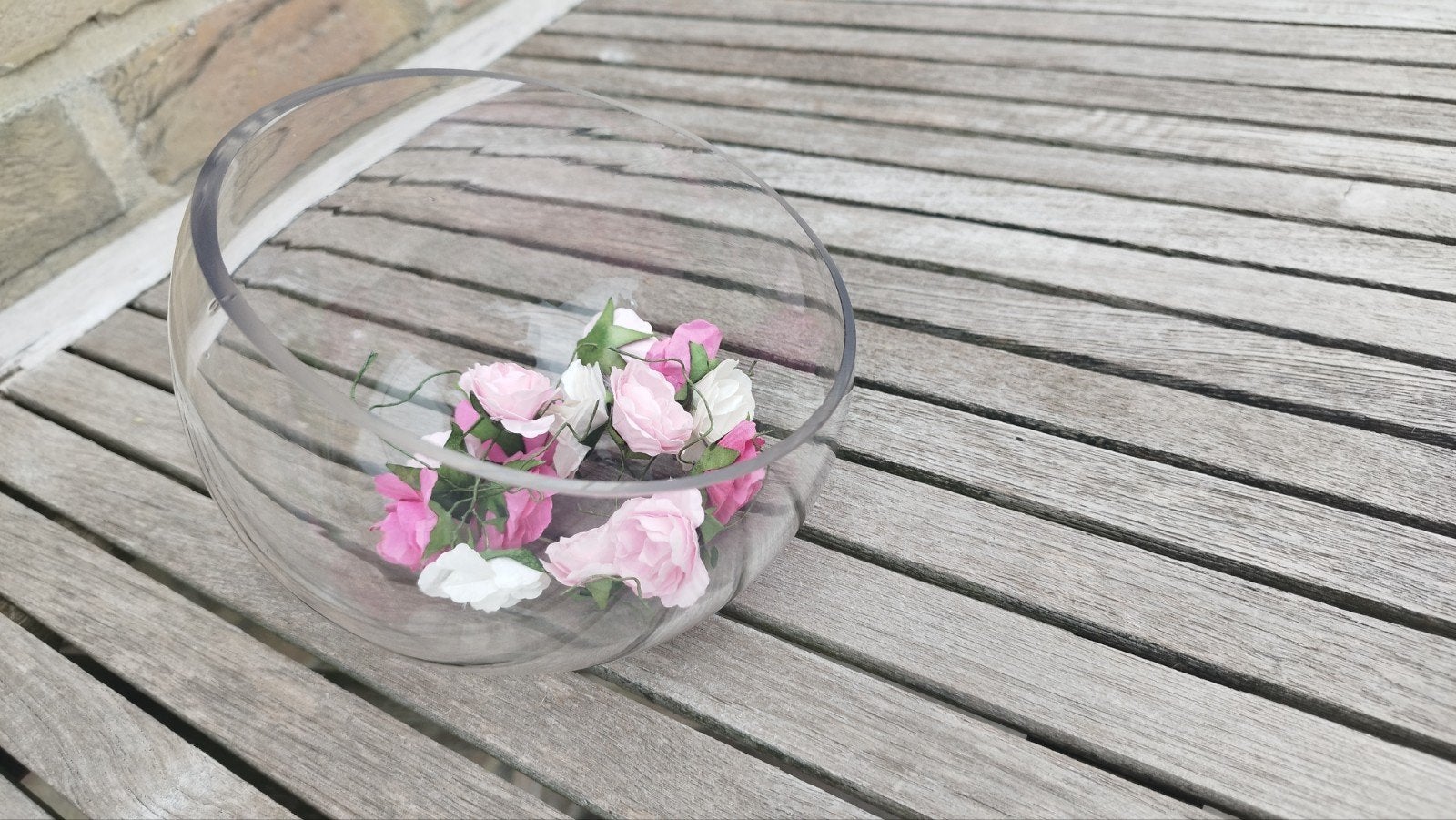 Lot 10 vase coupe oblique bonbonnières Candy bar 15 cm, Enlèvement