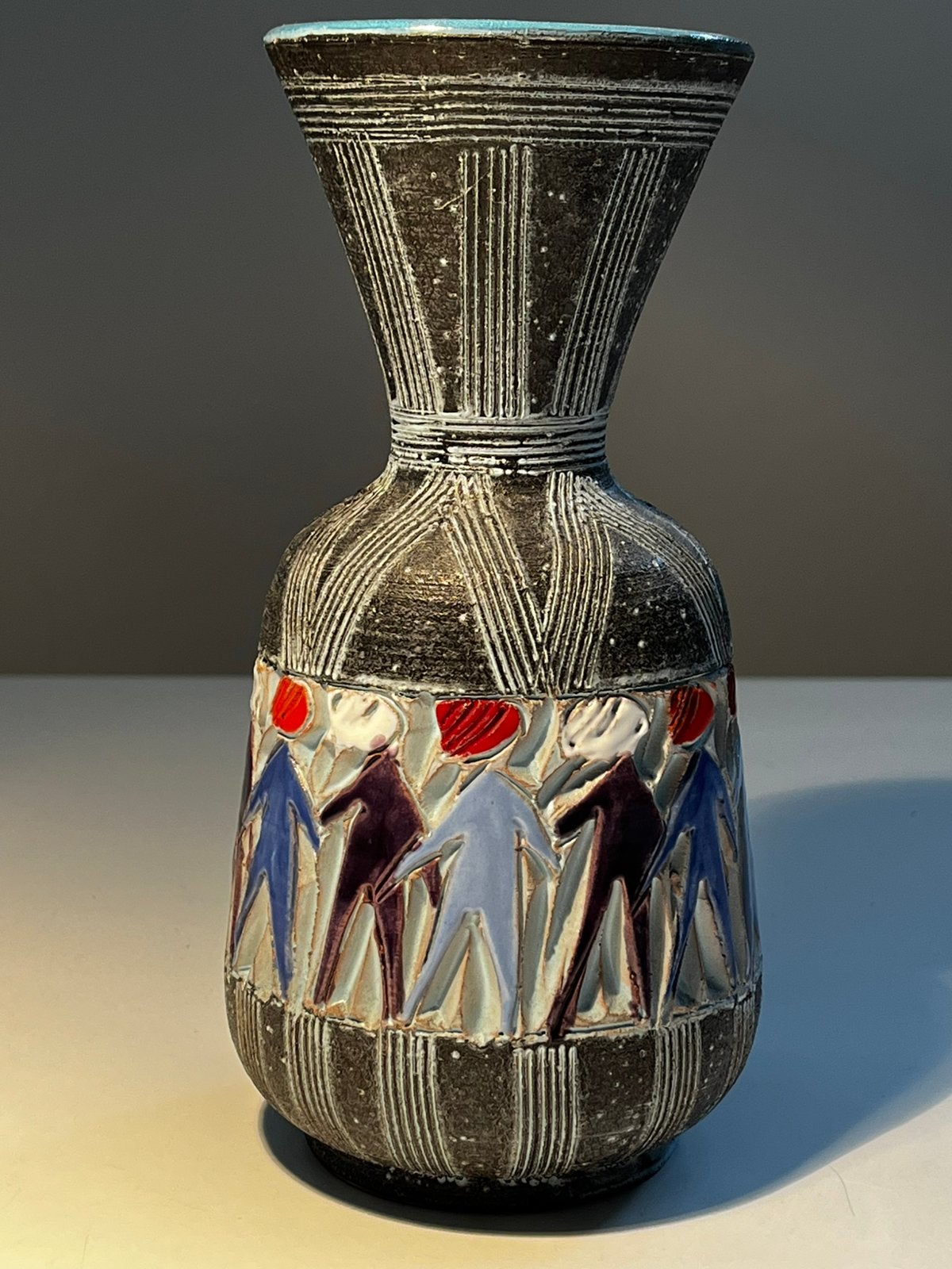 Mid Century Italy design vase Fratelli Fanciullacci signed, Antiquités & Art, Enlèvement ou Envoi