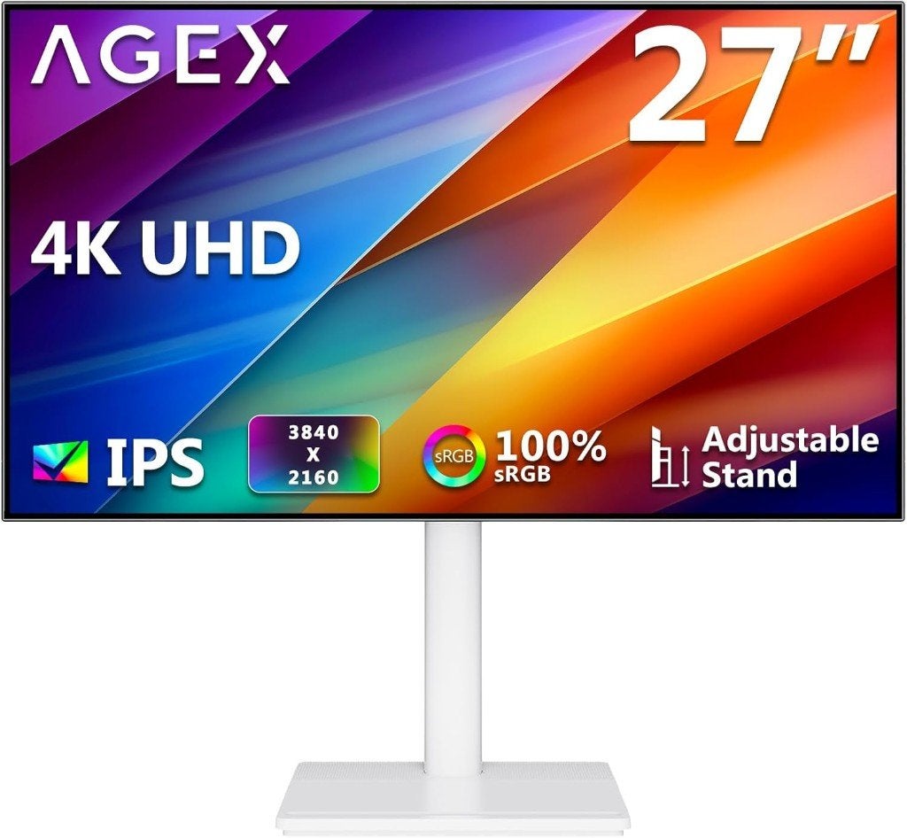 AGEX 27 Inch 4K Monitor UHD 3840 x 2160 IPS (nieuw), Computers en Software, Monitoren, HDMI, IPS, Agex, Nieuw