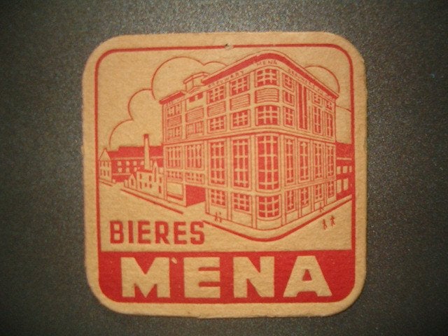 Tapis à bière Mena Rotselaar 7 : 94 x 94 mm, Collections, Enlèvement ou Envoi, Utilisé, Sous-bock