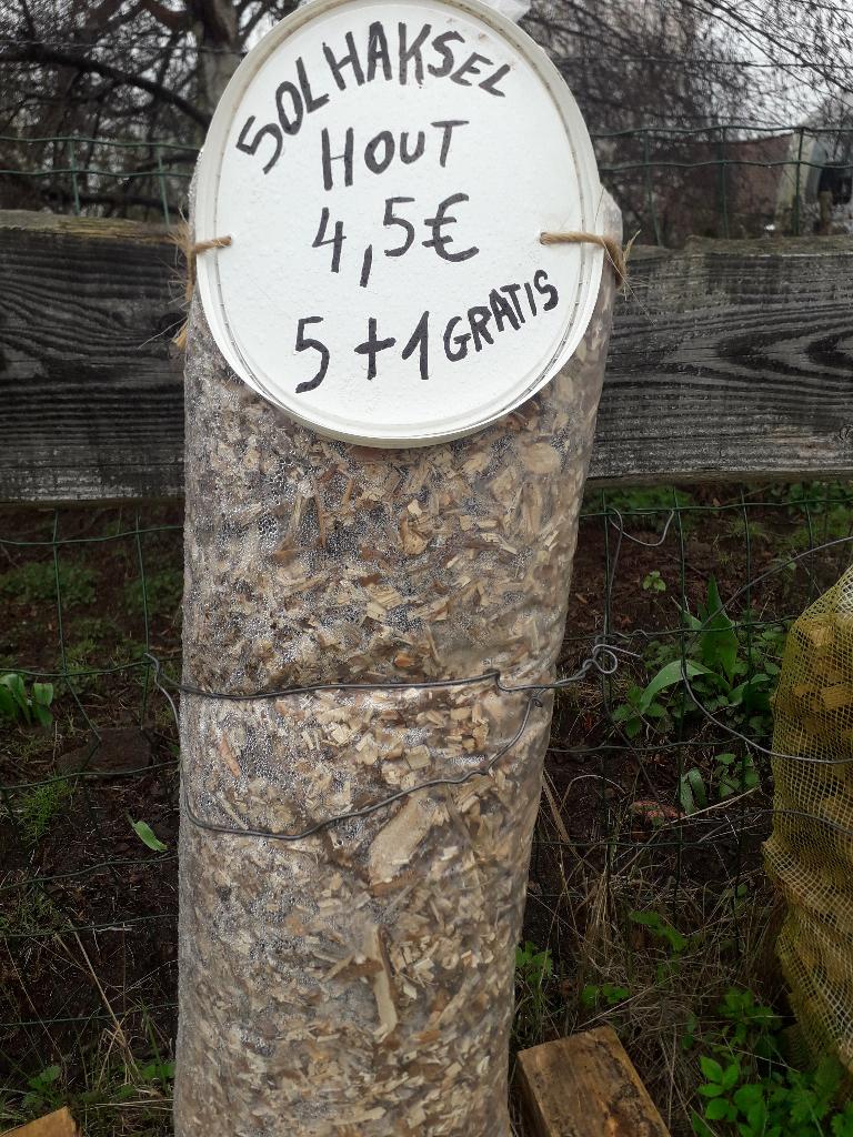 hakselhout in zakken van 50l 4,5€de zak 5+1gratis, Jardin & Terrasse, Terre & Fumier, Écorce de pin, Enlèvement ou Envoi
