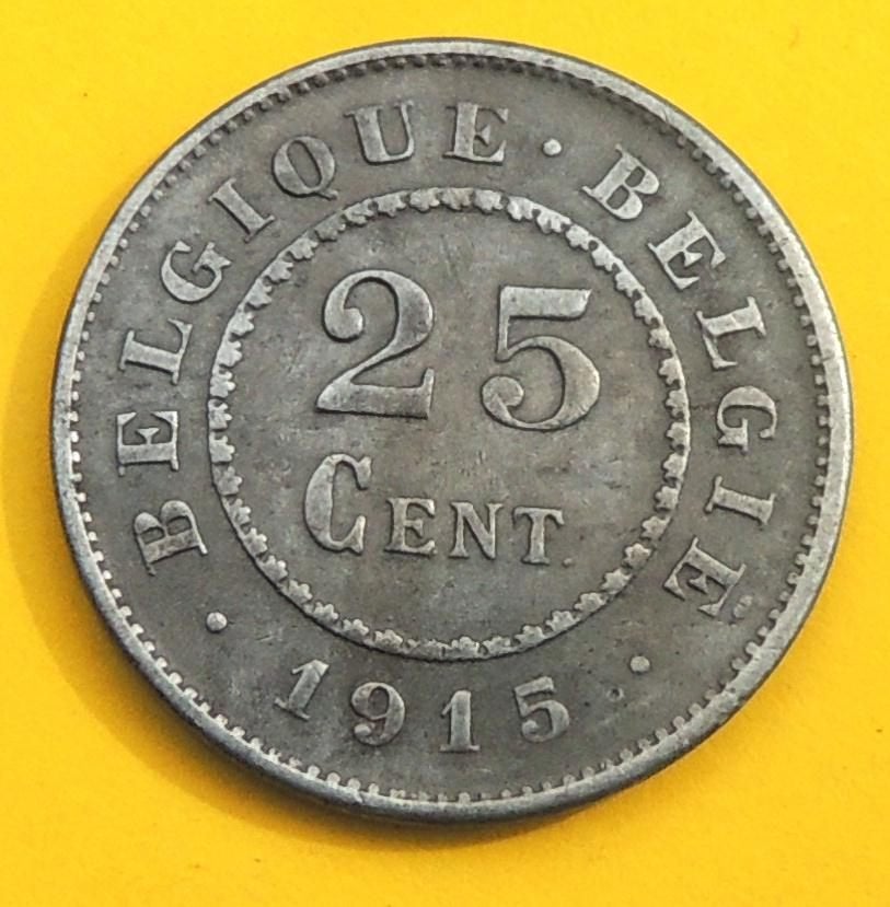 1915 25 centimes FRNL 02, Verzenden, Metaal, Losse munt