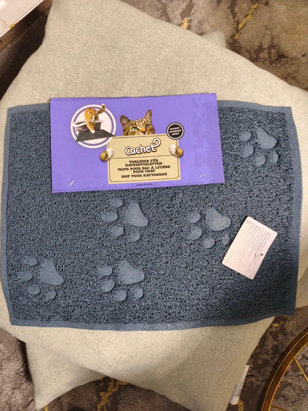 Tapis pour litière de chat – Cachet

À vendre : tapis pour b, Neuf, Autres marques, Enlèvement ou Envoi, Autres couleurs