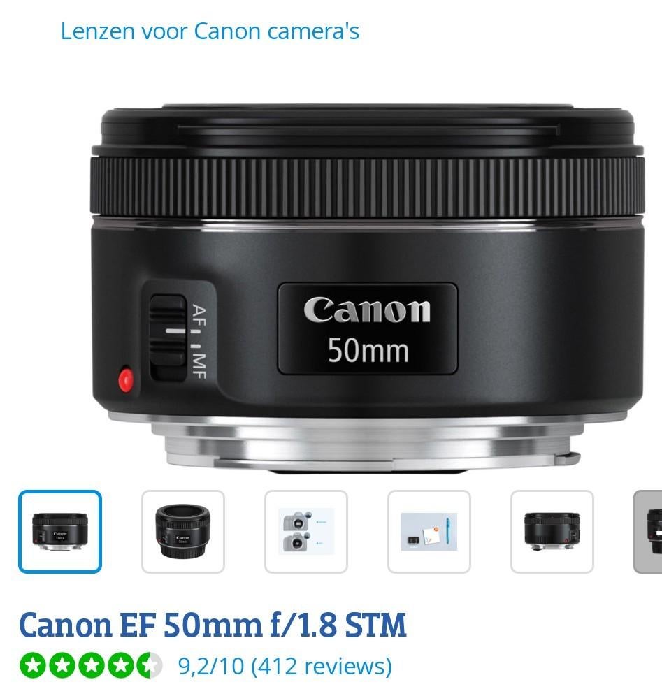 Canon lens type EF 50mm f/1.8 STM, Enlèvement