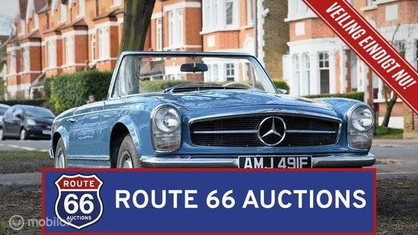Mercedes-Benz 280 SL Pagode | 1968 | Route 66 Auctions, Auto's, Zwart, Mercedes-Benz, Bedrijf, Handgeschakeld