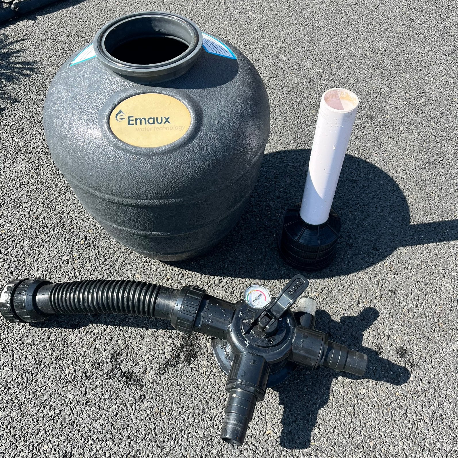 Emaux zand/glasfilter met 3wegkraan., Enlèvement, Utilisé