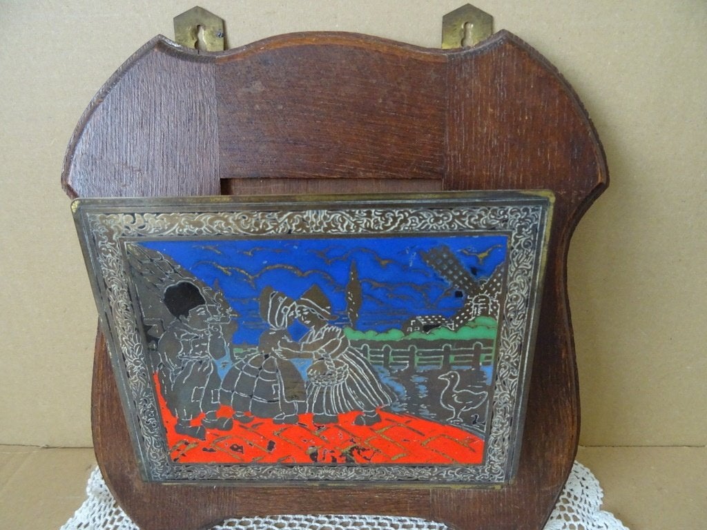 Antieke /vintage Oud-Hollandse krantenbak wand krantenhouder, Ophalen of Verzenden