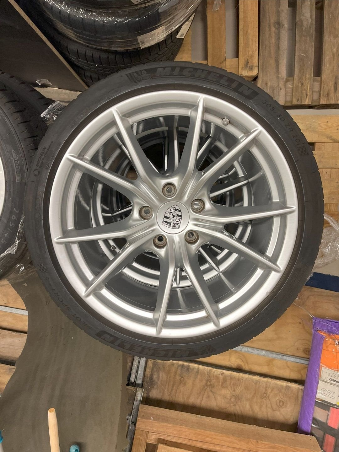 20inch Porsche 911 velgen + Michelin Pilot Sport 4S NO 255-3, Auto-onderdelen, Banden en Velgen, Ophalen, Gebruikt, -, -