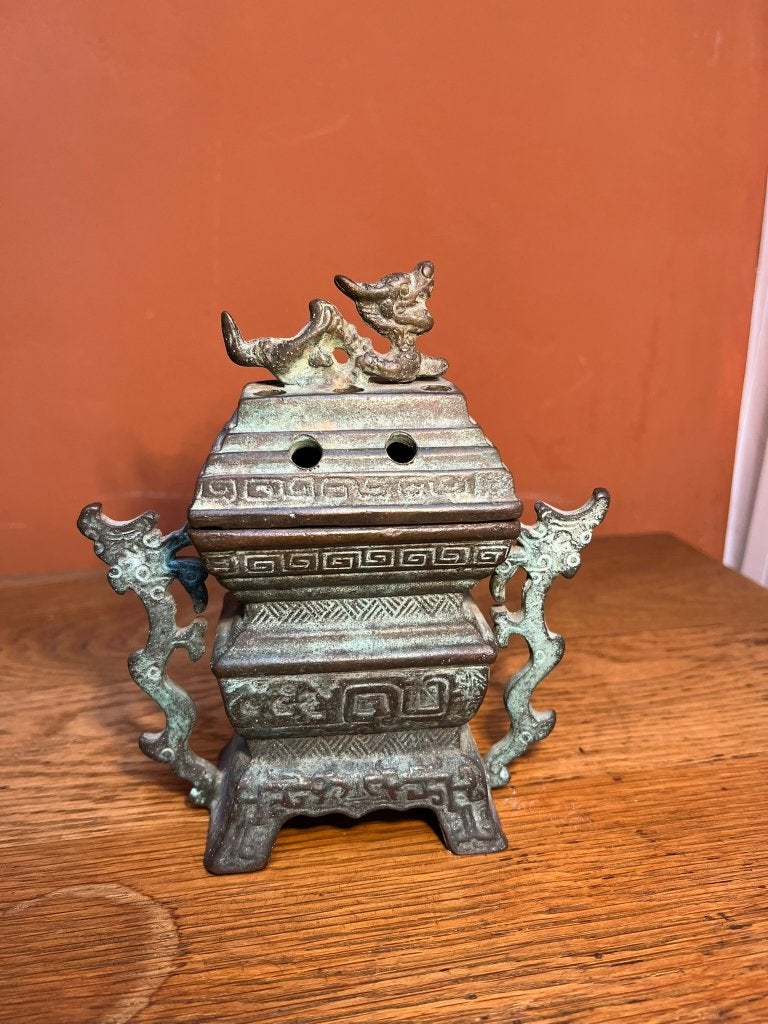 Chinees antiek wierook pot, Ophalen of Verzenden, Brons