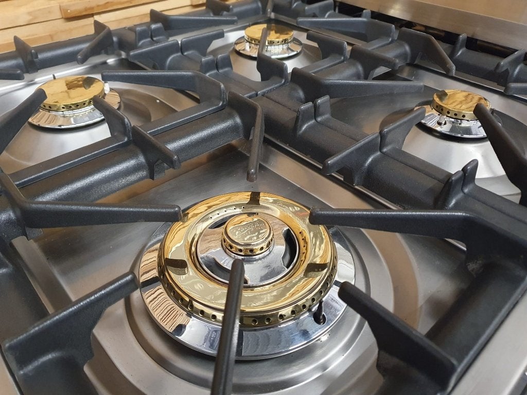 🔥Boretti Fornuis 120cm antraciet + rvs 7 pits frytop 2 oven, Ophalen, 60 cm of meer, Zo goed als nieuw, Energieklasse A of zuiniger