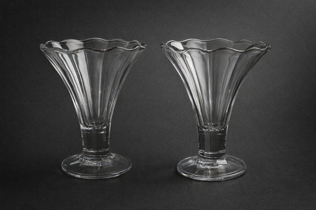 Paire de coupe en verre vintage, Italy Covetro, Antiquités & Art, Antiquités | Verre & Cristal, Enlèvement