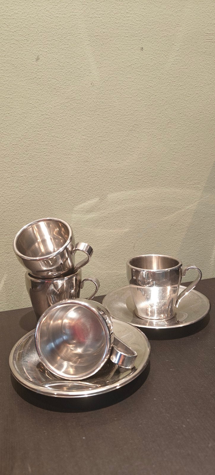Vintage Meber Italiaanse Espresso Kop en Schotels – Set van, Enlèvement