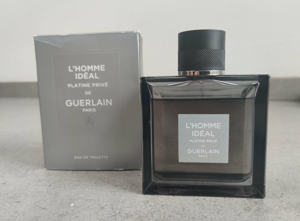 Parfum Guerlain Homme Ideal Platine Privé, Enlèvement ou Envoi, Utilisé, Bouteille de parfum