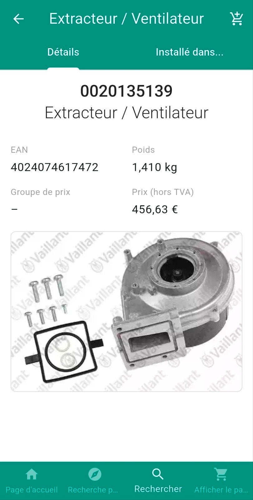 Extracteur / Ventilateur Vaillant ecoTEC Plus VCW (100% neuf, Enlèvement ou Envoi, Neuf