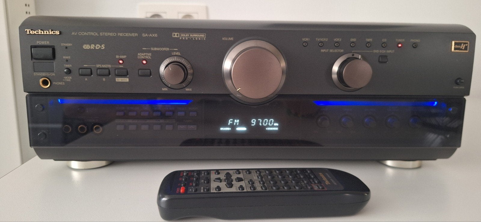 Ampli Tuner Technics SA-AX6 + Télécomande (exellent état), Audio, Tv en Foto, Versterkers en Ontvangers, Ophalen, Zo goed als nieuw